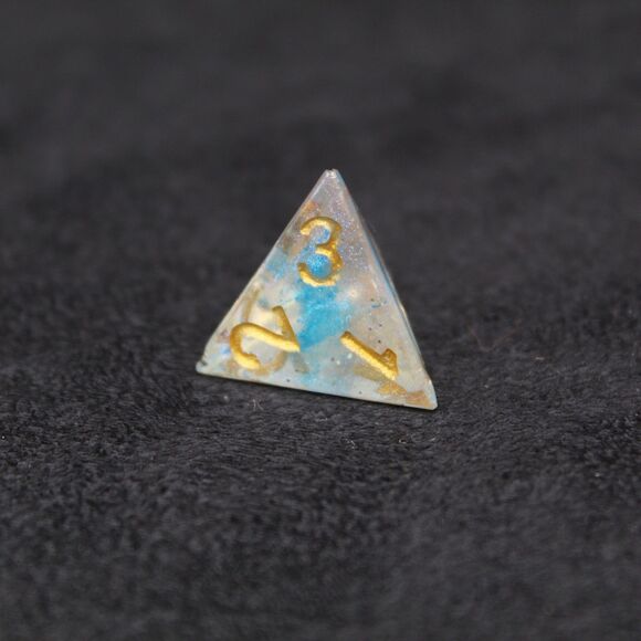 Blue and purple Smoke polyhedral DND Dice - Picture 10 of 12